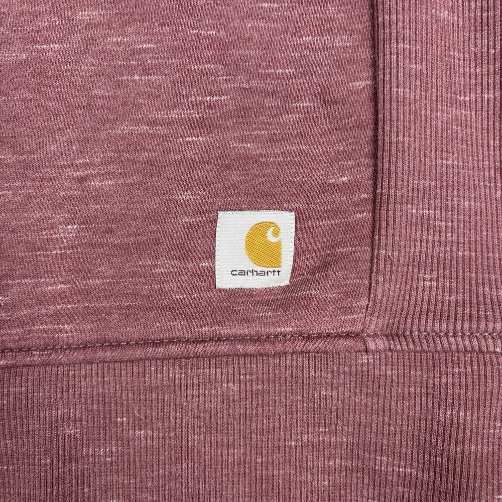 Carhartt Womens Small Relaxed Fit Sweatshirt Purple Spell Out Crewneck - Picture 2 of 8